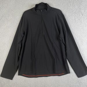 Gap 1/4 Zip Jacket Womens Large Black Athletic Fit  Sweater Pullover Lightweight